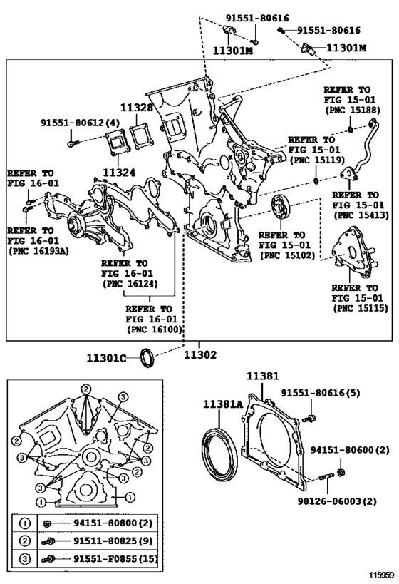 Timing Gear Cover & Rear End Plate
