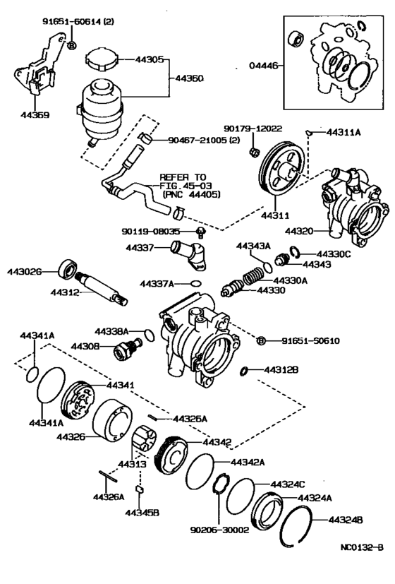 Vane Pump & Reservoir (Power Steering)