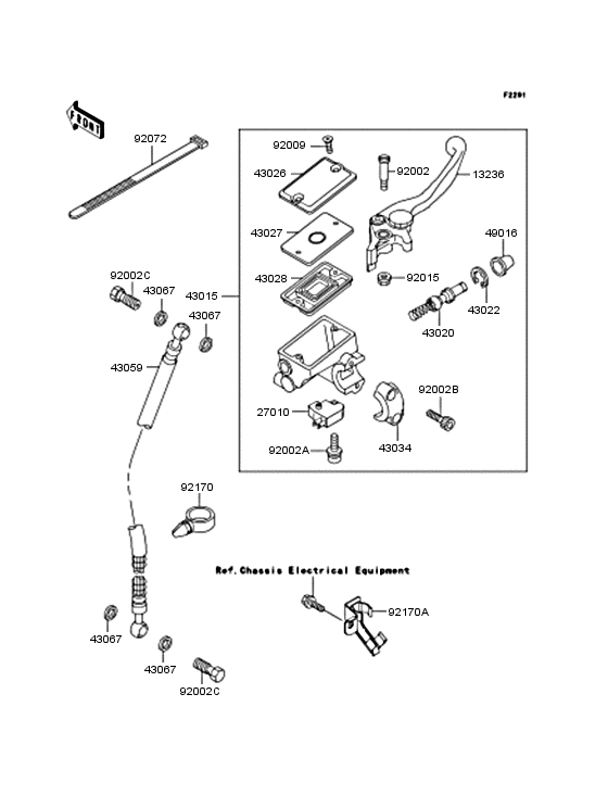 Front master cylinder