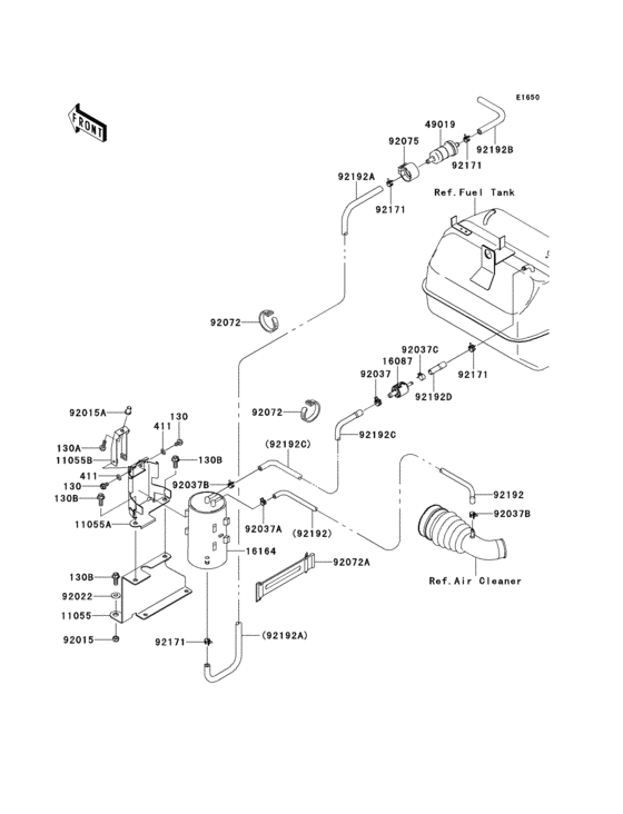 Fuel evaporative system(ebf)