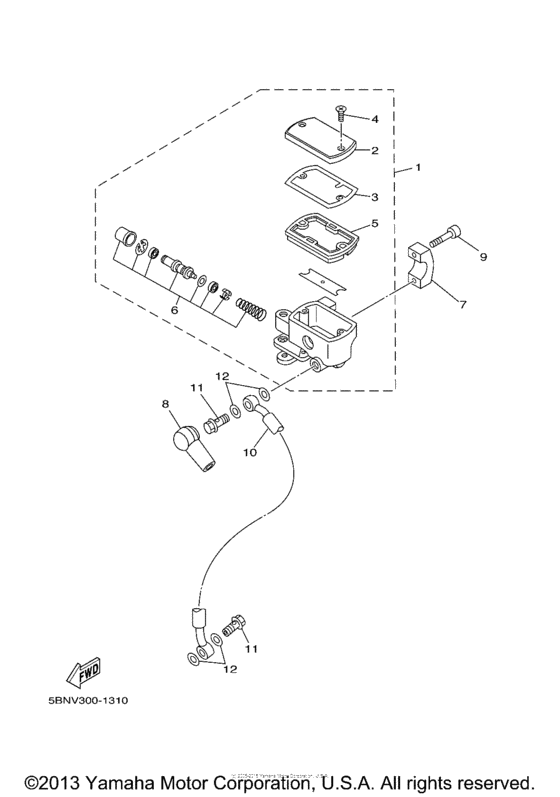 Front master cylinder