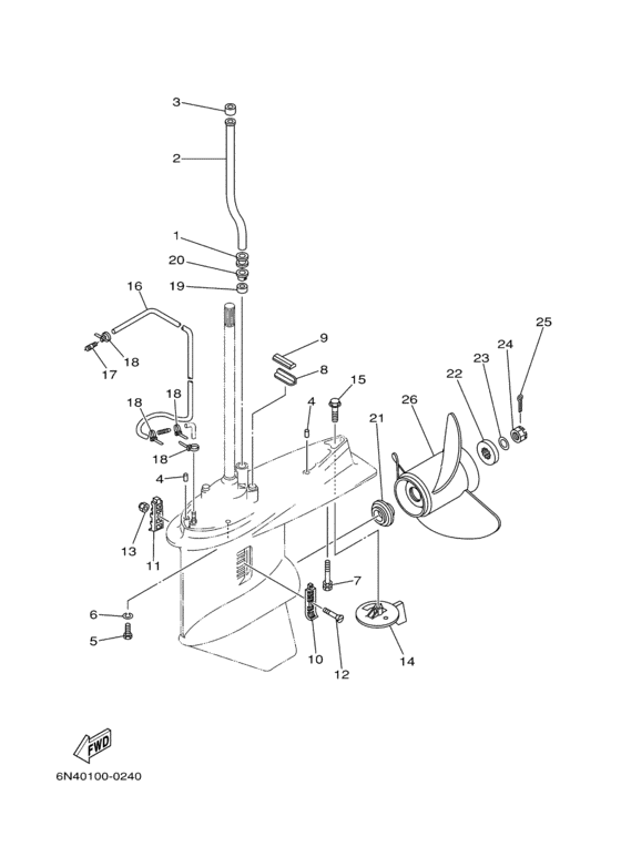 Lower casing drive