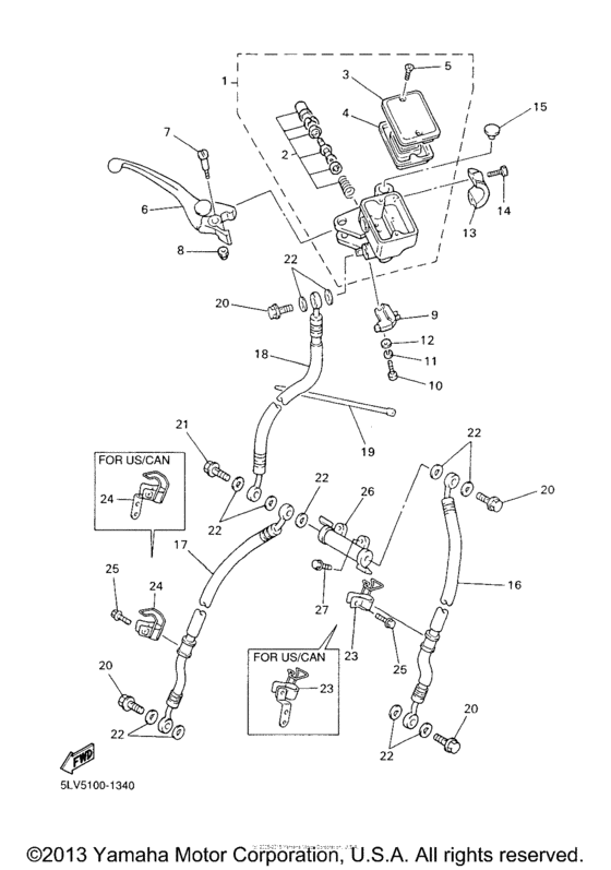 Front master cylinder