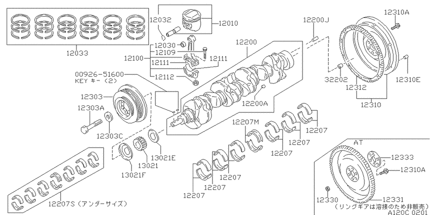 Piston,crankshaft & flywheel