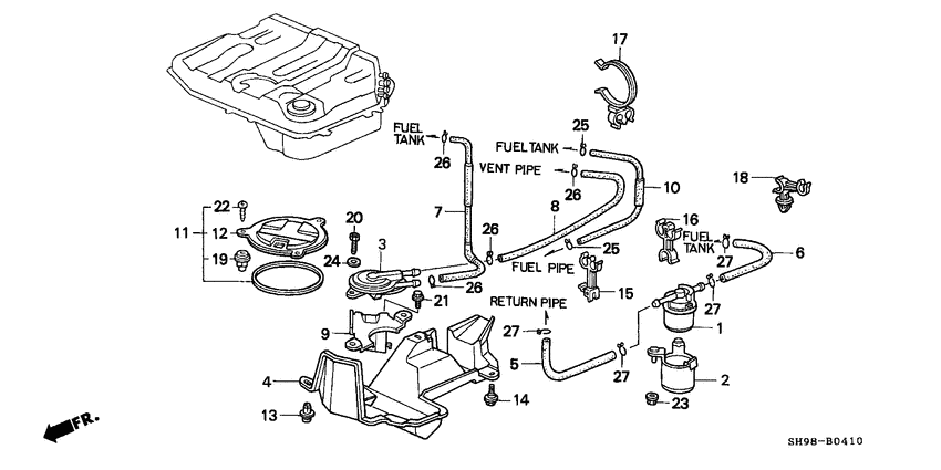 Fuel pump/two way valve