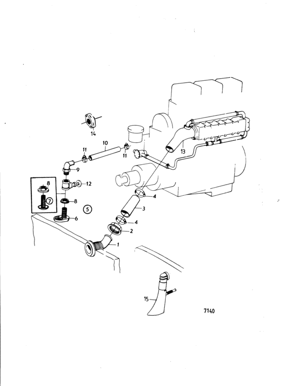 Outer exhaust line and exhaust bend