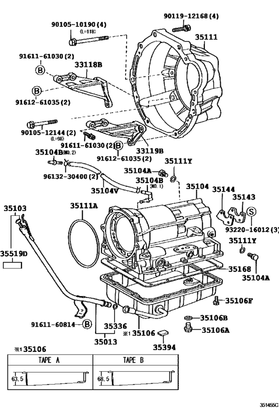 Transmission Case & Oil Pan (Atm)
