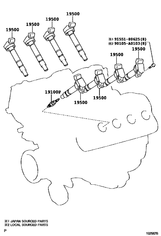 Ignition Coil & Spark Plug for 2009 2016 Toyota SEQUOIA USK65