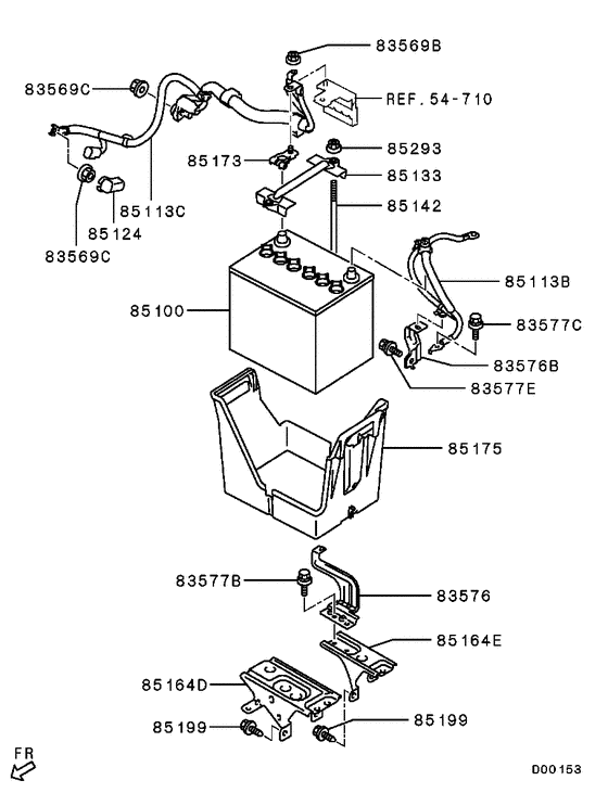 Battery cable & bracket