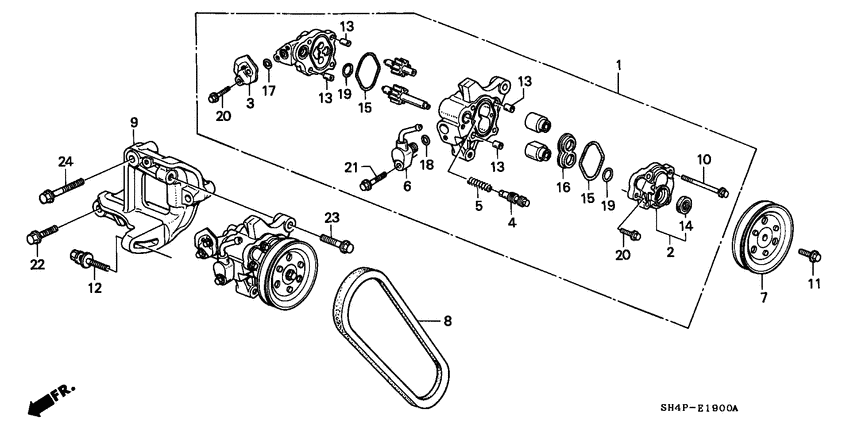 Power steering pump/ bracket
