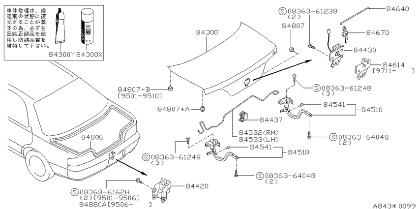 Trunk lid & fitting