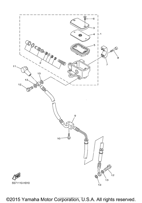 Front master cylinder