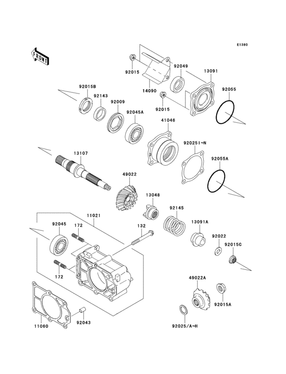 Bevel gear case(1/2)