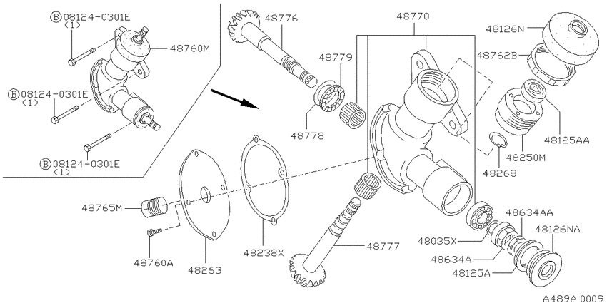 Steering transfer gear