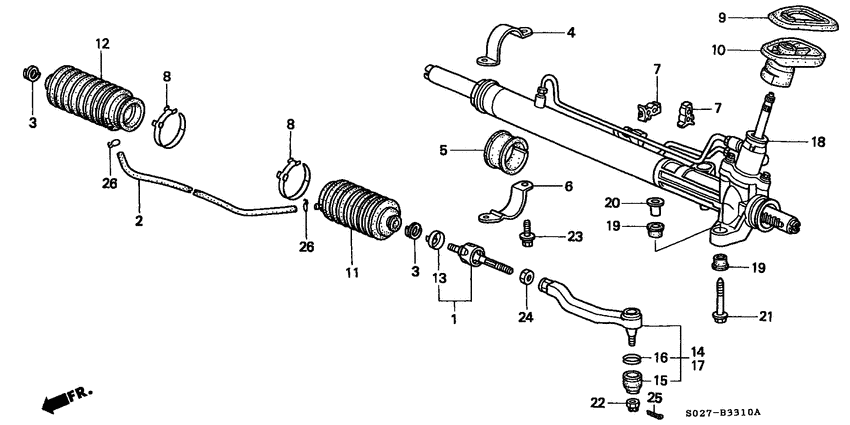 Power steering gear box
