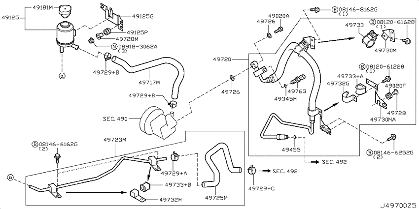 Power steering piping