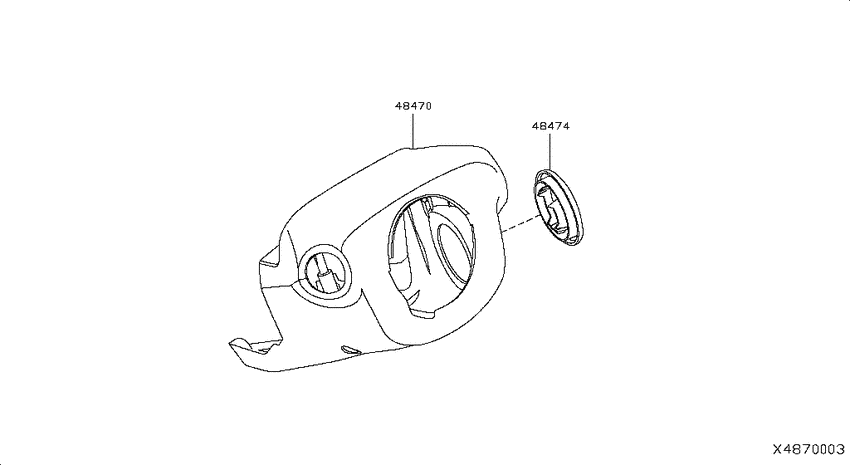 Steering column shell cover