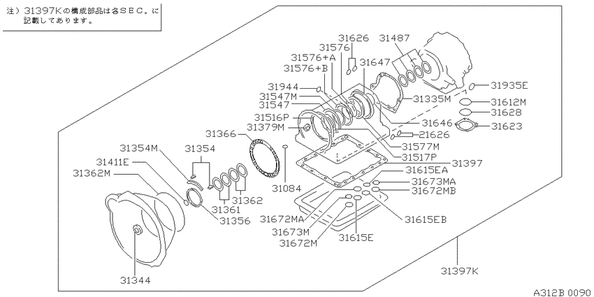 Gasket & seal kit (automatic)