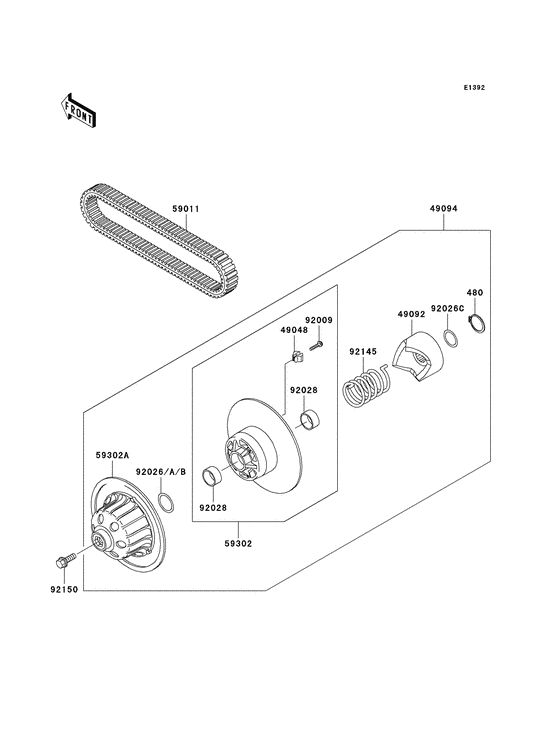 Driven converter/drive belt