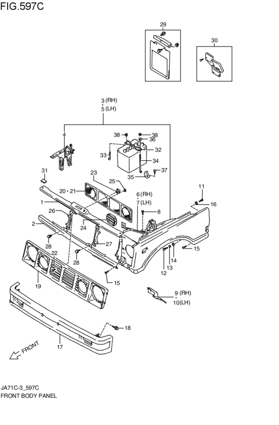 front body panel