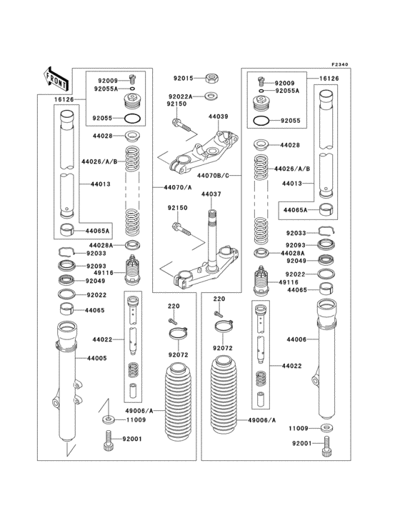 Front fork(kx80-s2/s3)