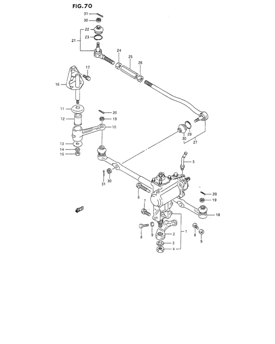 Steering link and gear box