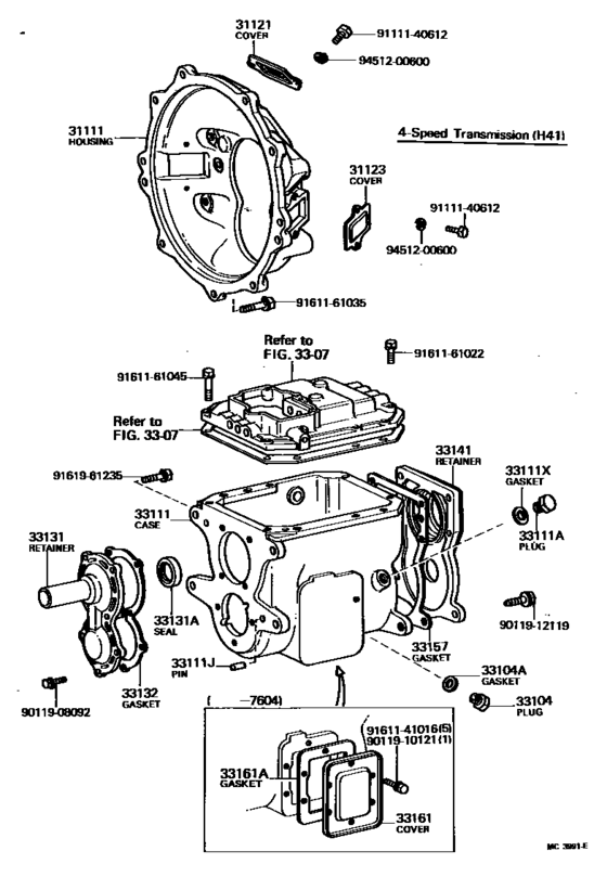 Clutch Housing & Transmission Case (Mtm) for 1975 - 1980 Toyota LAND ...