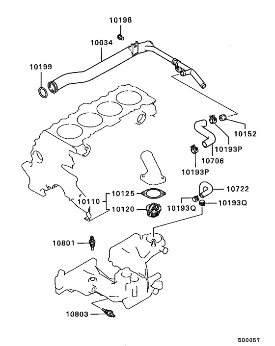 Water pipe & thermostat