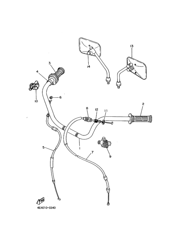 Steering handle & cable