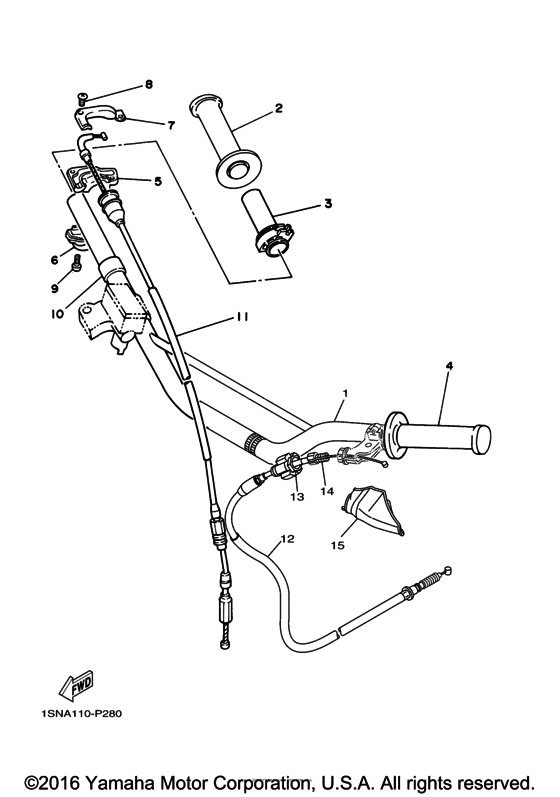 Steering handle & cable