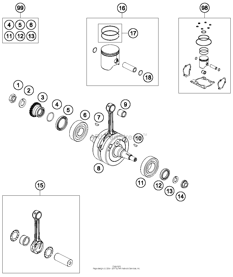 Crankshaft, Piston