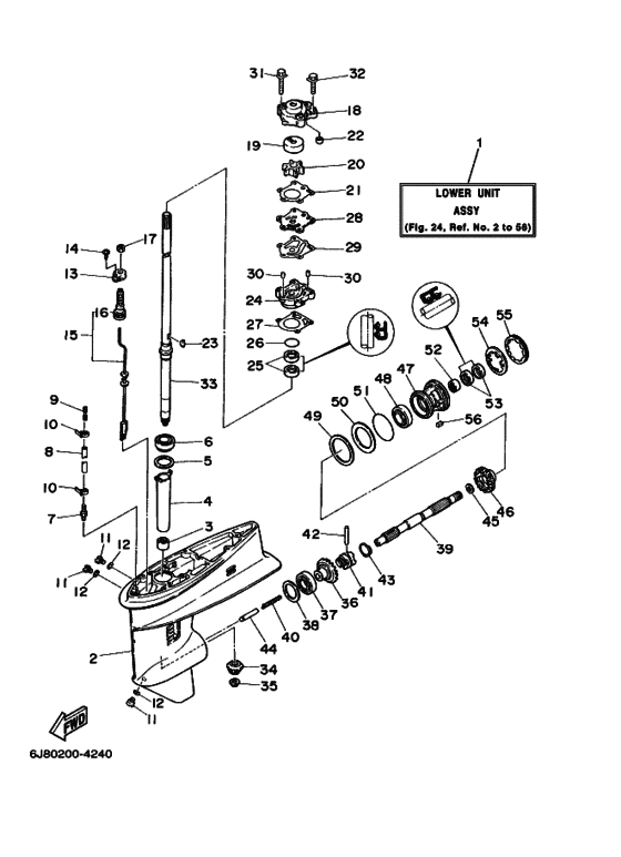 Lower casing & drive 1