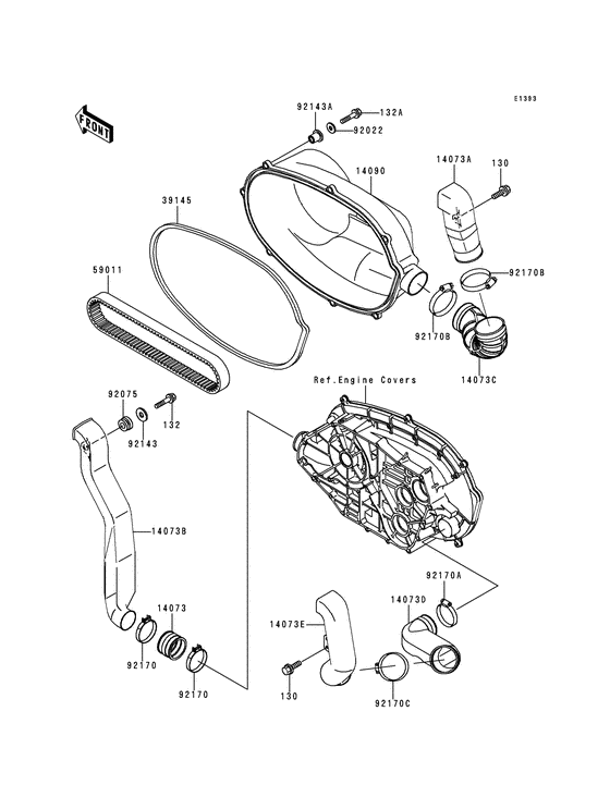 Converter cover/drive belt