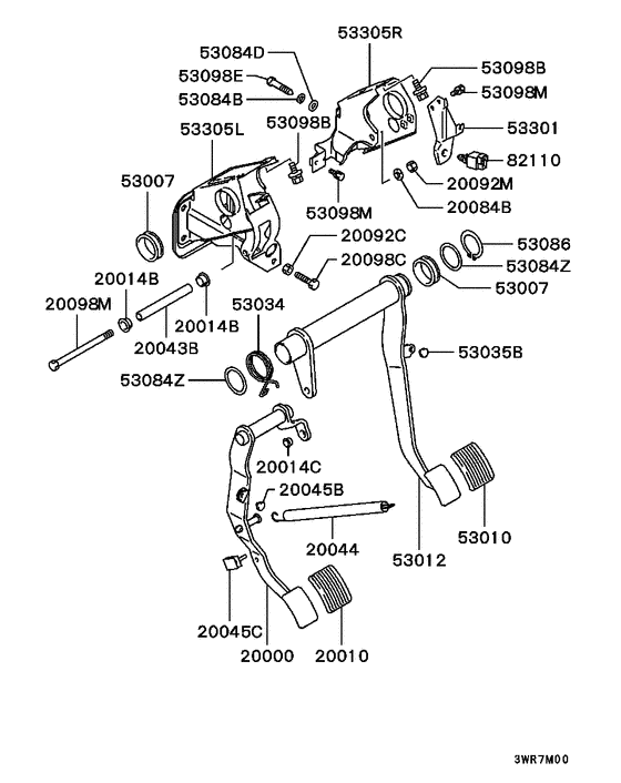 Brake & clutch pedal
