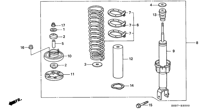 Rear shock absorber