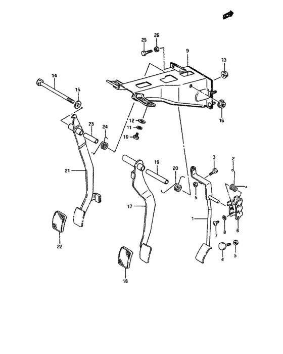 Pedal and pedal bracket