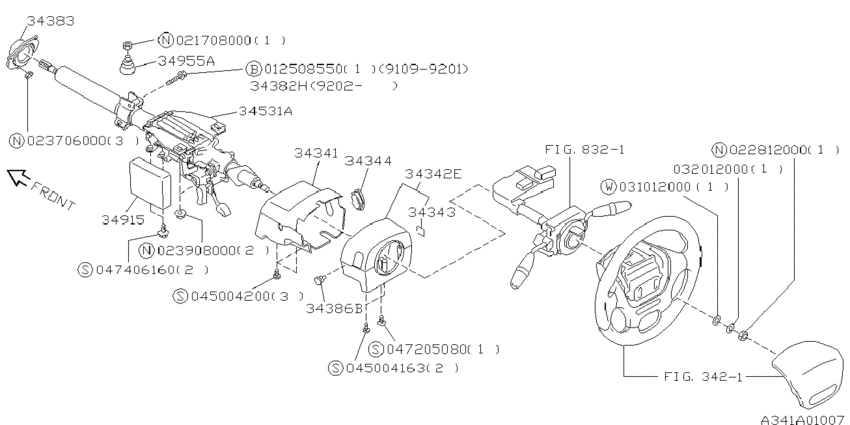 Steering column
