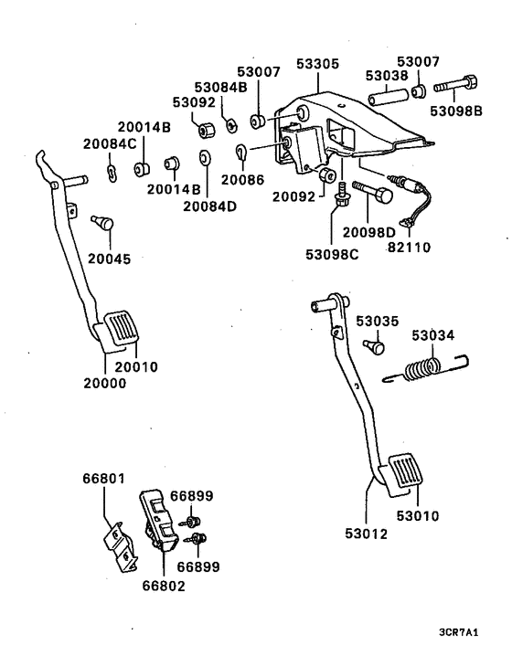 Brake & clutch pedal