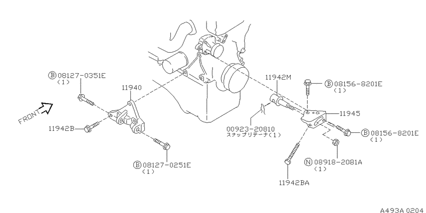 Power steering pump mounting