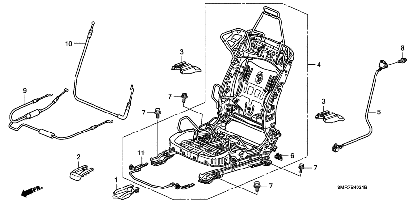 Front seat components