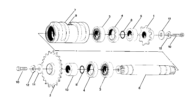 Details-front drive assembly center tightener assembly-pn 1380023