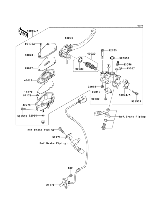 Front master cylinder