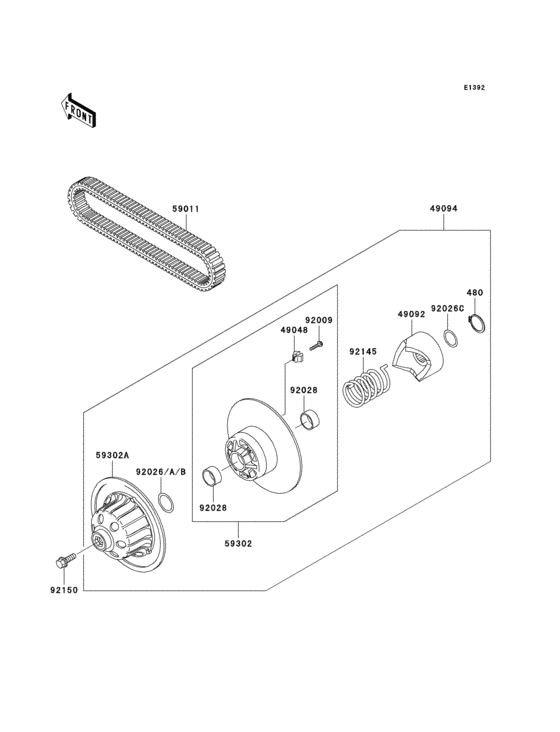 Driven converter/drive belt