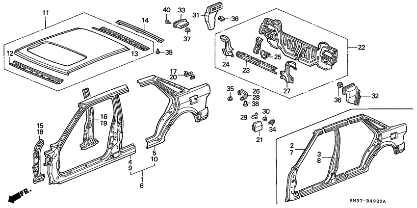 Body structure components