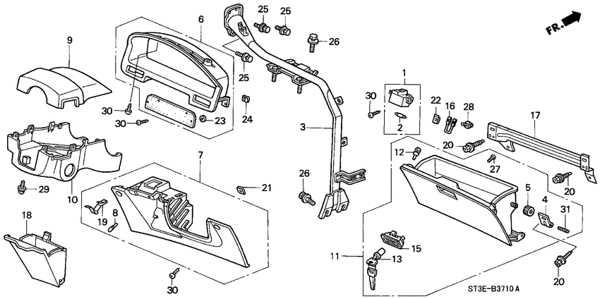 Instrument panel garnish