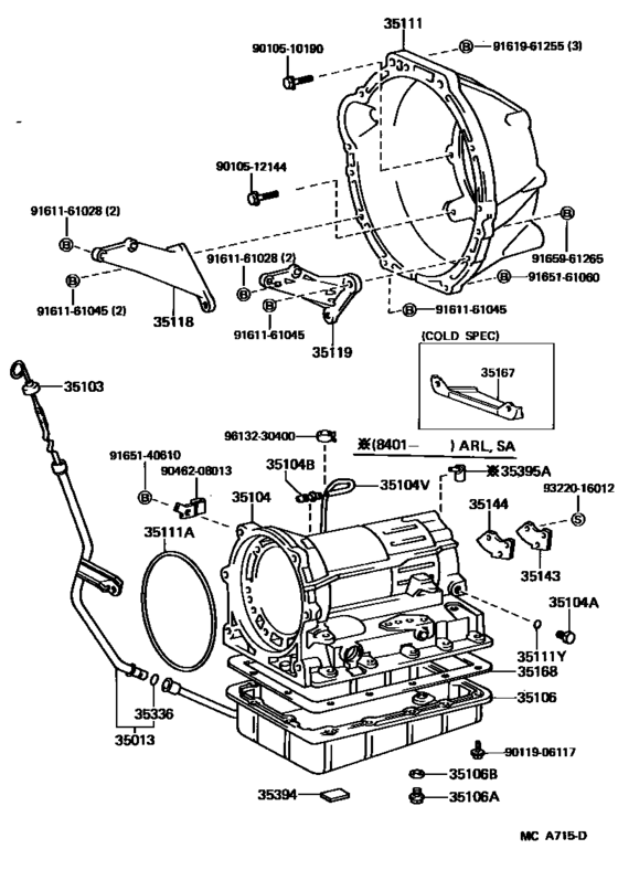 Transmission Case & Oil Pan (Atm)