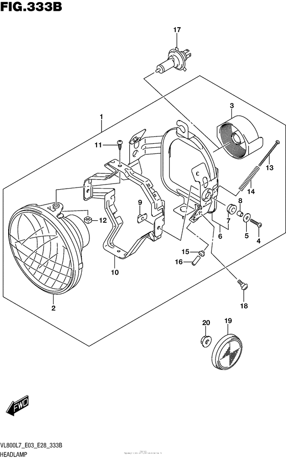 Headlamp (Vl800L7 E28)