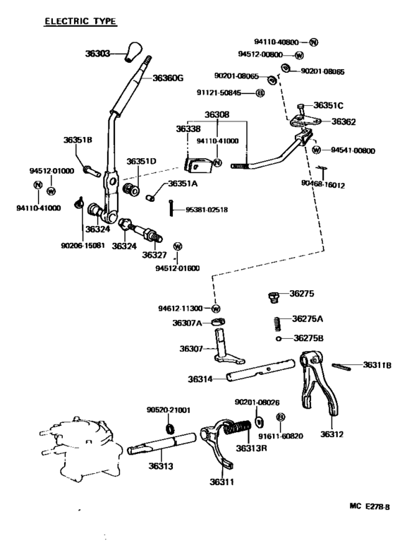 Transfer Lever & Shift Rod
