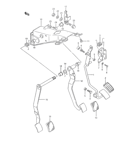 Pedal and pedal bracket