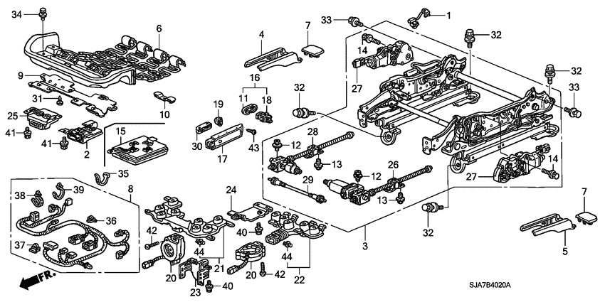 Front seat components